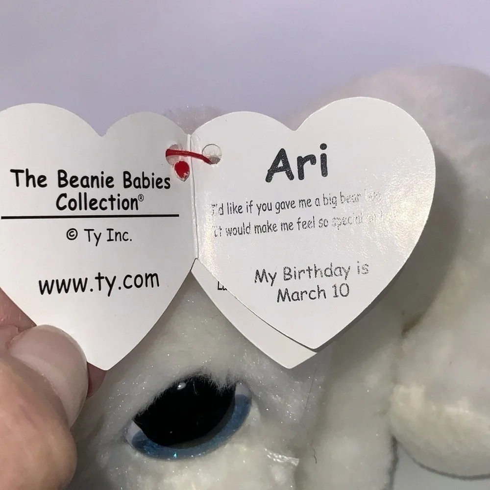 TY Beanie Babies - Ari the Polar Bear Small 6